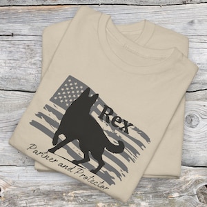 Gepersonaliseerde K9 Handler-T-shirt: militair werkhondenshirt