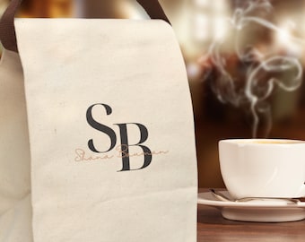 Monogrammed Canvas Lunch Bag: Personalized Eco-Friendly Tote