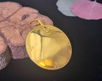 ネパール・チベット仏教 6.5cm 金メッキ メロンミラー タリスマン