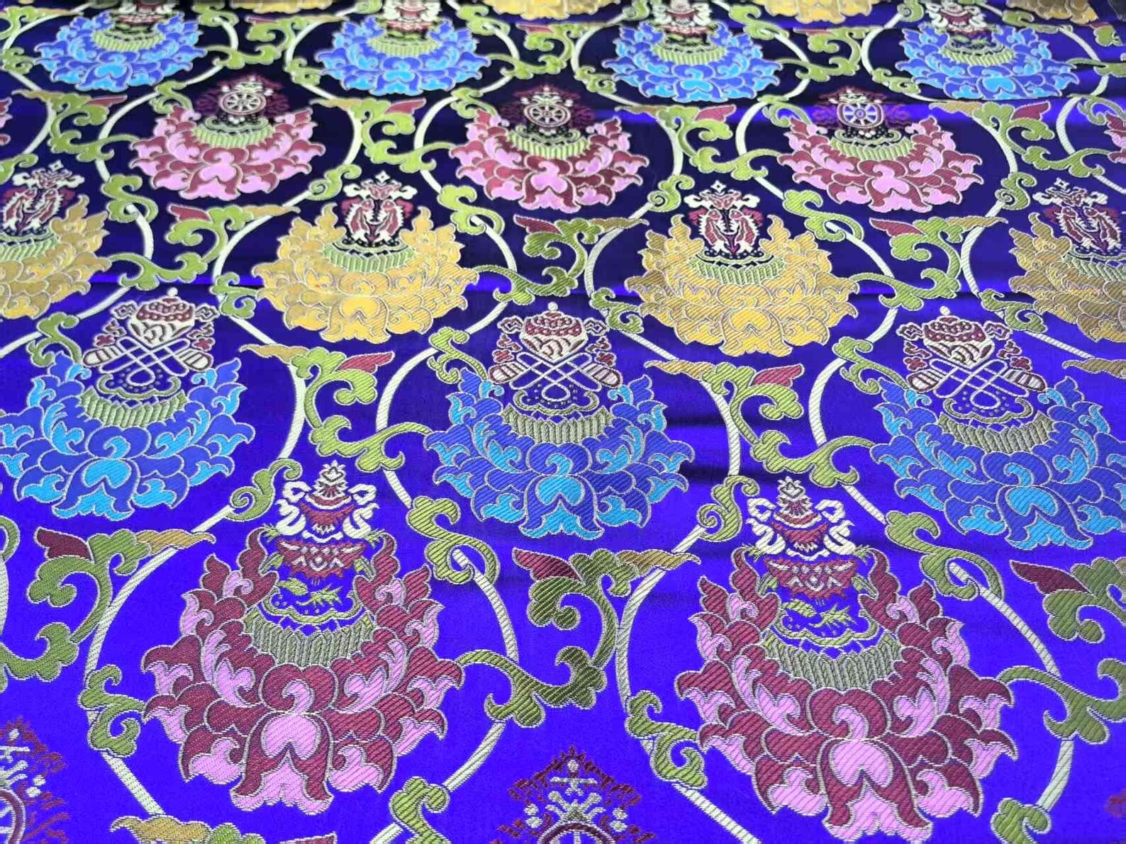 Tibetan Jacquard Brocade Fabric by the Yard, Luxury Woven Fabric ...