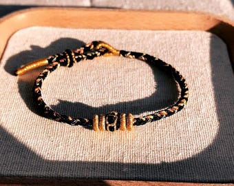 Braccialetto intrecciato regolabile, braccialetto portafortuna protettivo, braccialetto in corda fatto a mano, regalo di amicizia, gioiello boho unisex