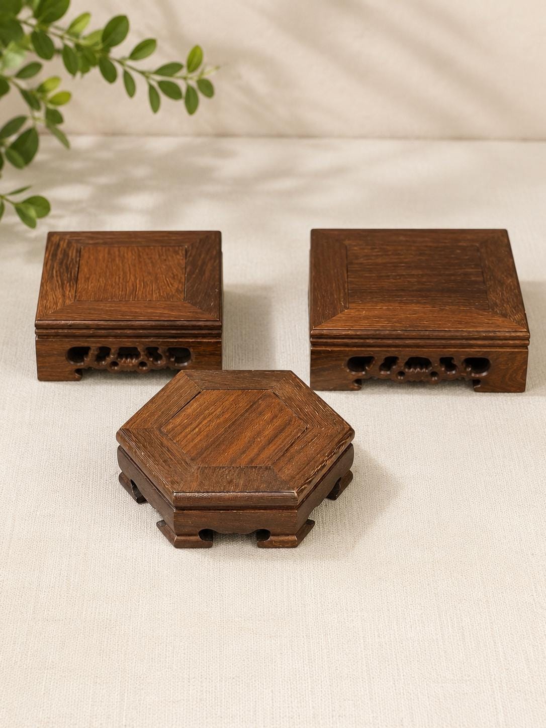 Hexagonal Wood Riser Stand - Etsy