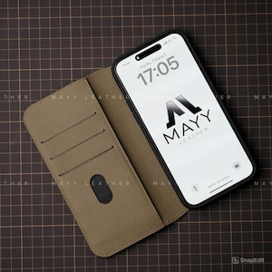 iPhone Leather Case, Leather iPhone 16 Promax, 15, 14, 13, 12, 11 Pro, Plus, Mini, Detachable Magnetic Case iPhone Card Holder iPhone Wallet
