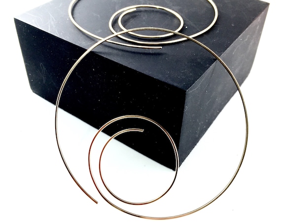3 Inch GOLD Hoops / Large Earrings / Big Hoops / Nickel Free Wire Hoops No.00E207