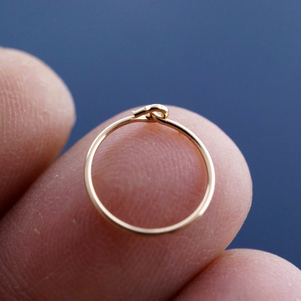 Tiny 10mm  gold HOOP earring .  22 gauge SINGLE . septum. cartilage. tragus. brow. child. piercing. nose. sleeper trending  No.00E1