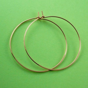 Large Gold Hoop Earrings - gold hoop earring - large gold filled hoops -  gold hoops -  2 inch to 4 inch  - Cecile Stewart Jewelry No.00E133