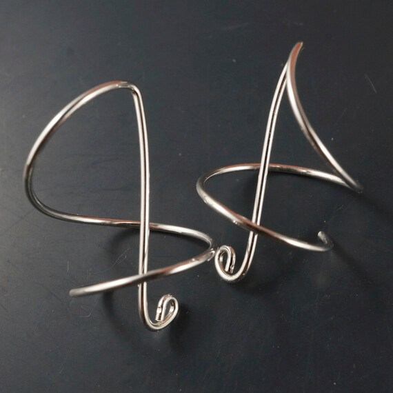 Coil Earrings. Interchangeable Earring Hook. Spiral Hook Earring. Rose Gold . Yellow Gold. Sterling . CecileStewartJewelry Etsy No.00E16