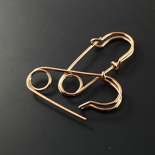 Goth Earrings. Cartilage Safety Pin. Rose GOLD Safety Pin Etsy