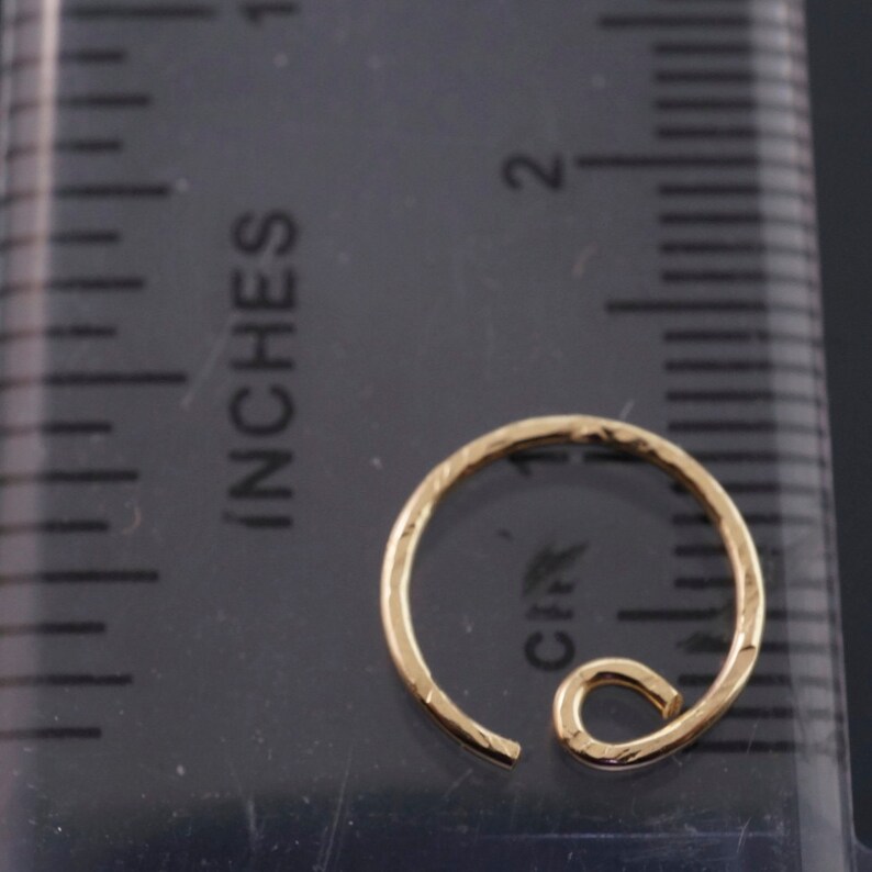 child half inch hoops Single Tiny HOOP hypoallergenic nickel free Cecile Stewart Jewelry cartilage hoop nose ring conch earring
