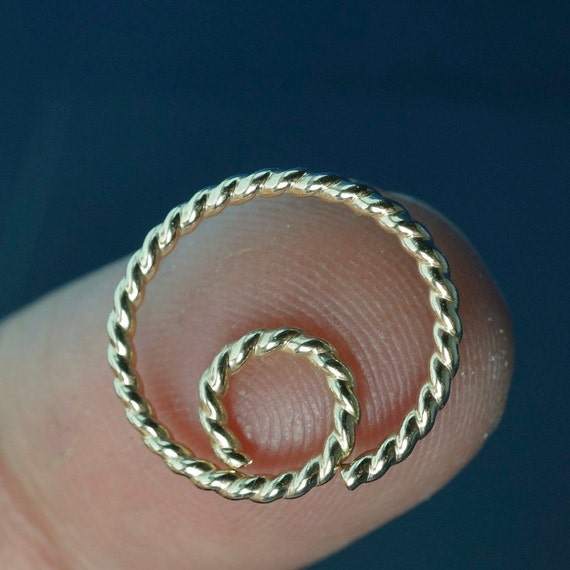 Choose Gauge - 12mm SEPTUM RING - Conch Earring - 16g 18g 20g - Rose Gold - Yellow Gold - Argentium Sterling Septum Hoop. Nose Ring