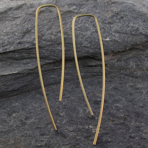 TITANIUM EARRINGS. titanium dangle earring. long titanium threader earring, choose color yellow rainbow. nickel free earrings No.00E260
