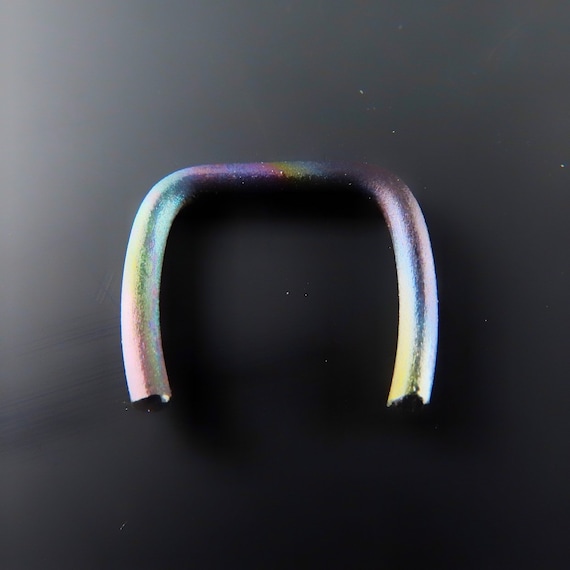 Rainbow Titanium Septum Retainer 16 Gauge - Hypoallergenic Nickel Free
