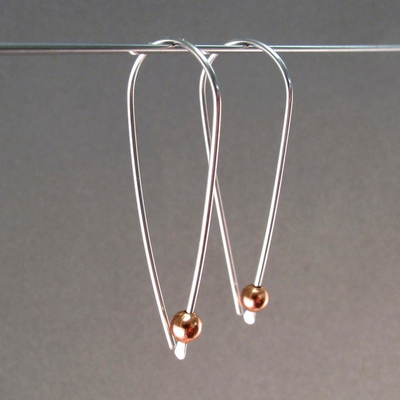 Lightweight SILVER Teardrop Earrings. Sterling Wire Earrings. . Cecile Stewart Jewelry Etsy