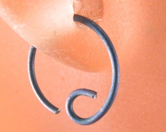 Tiny  TITANIUM hoop EARRING. cartilage hoop.  22g nose ring.  brow piercing. tragus. sleeper. hypoallergenic  No.00E252