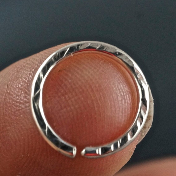 Silver SEPTUM RING - 16g Septum Hoop  - Sterling Silver - Eyebrow - Nose - Belly Button No.00505