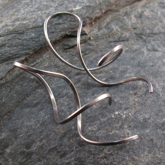 Small NIOBIUM SPIRAL EARRINGS. niobium earrings. niobium jewelry. hypoallergenic sensitive ears. choose color. gold. sterling silver No.E313