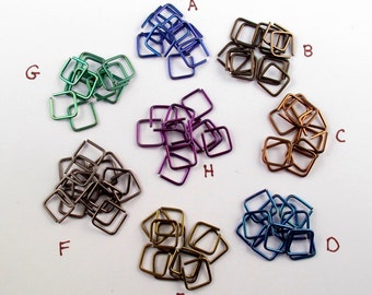 Niobium Septum. Niobium CARTILAGE Hoop. Niobium Conch - Square HOOP - Nose Ring -  Piercing - Geometric - Coloured Niobium Jewelry