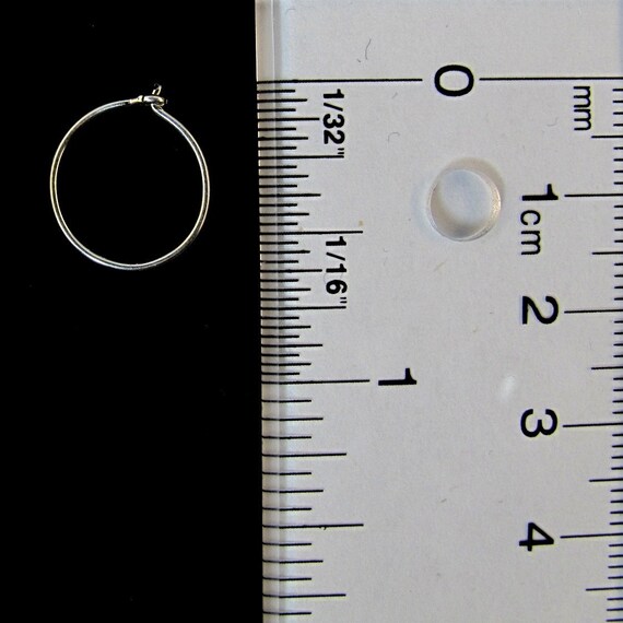 TINY STERLING SILVER hoop earrings - small hoop - minimal - cartilage - piercing - tiny hoop - nose ring -nickel free - half inch No.00E61