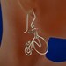 STERLING SILVER BICYCLE Earrings. Bike Earrings. Cycling Jewelry. Sport Earrings.  Cecile Stewart Jewelry No.00E10 