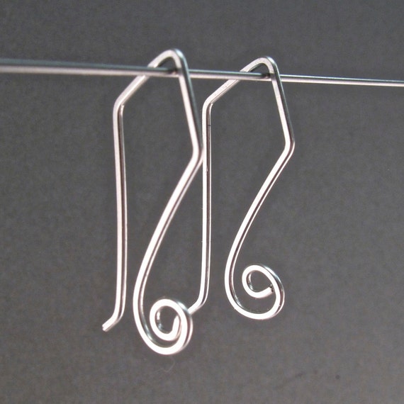 STERLING SILVER EARRINGS. Earring Hooks.  Interchangeable Earrings. sleeper ear wires. Shepherd Hooks  .   No.00E164