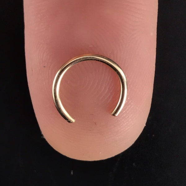 Hypoallergenic Horseshoe Septum Retainer Choose Gauge - Choose Metal - Gold Filled, Argentium sterling, Rose Gold. Niobium. Titanium