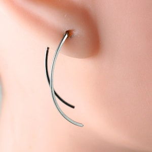 small NIOBIUM  EARRINGS - niobium dangle. - hoop -  inch small - choose color - hypoallergenic  - allergies No.00E335
