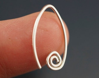 Tiny Hoop Earrings - Sleepers - Extra Small earring - Tiny Sterling Silver Earrings  -  Argentium - Goldfilled - Niobium spiral No.00E171