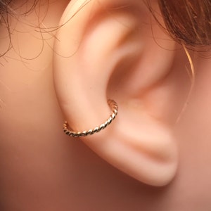 14k gf gold Conch Ohrring Helix Hoop Ohrring Turmohrring Septum Knorpel Innendurchmesser Hoop Argentium Sterling Rose gold filled