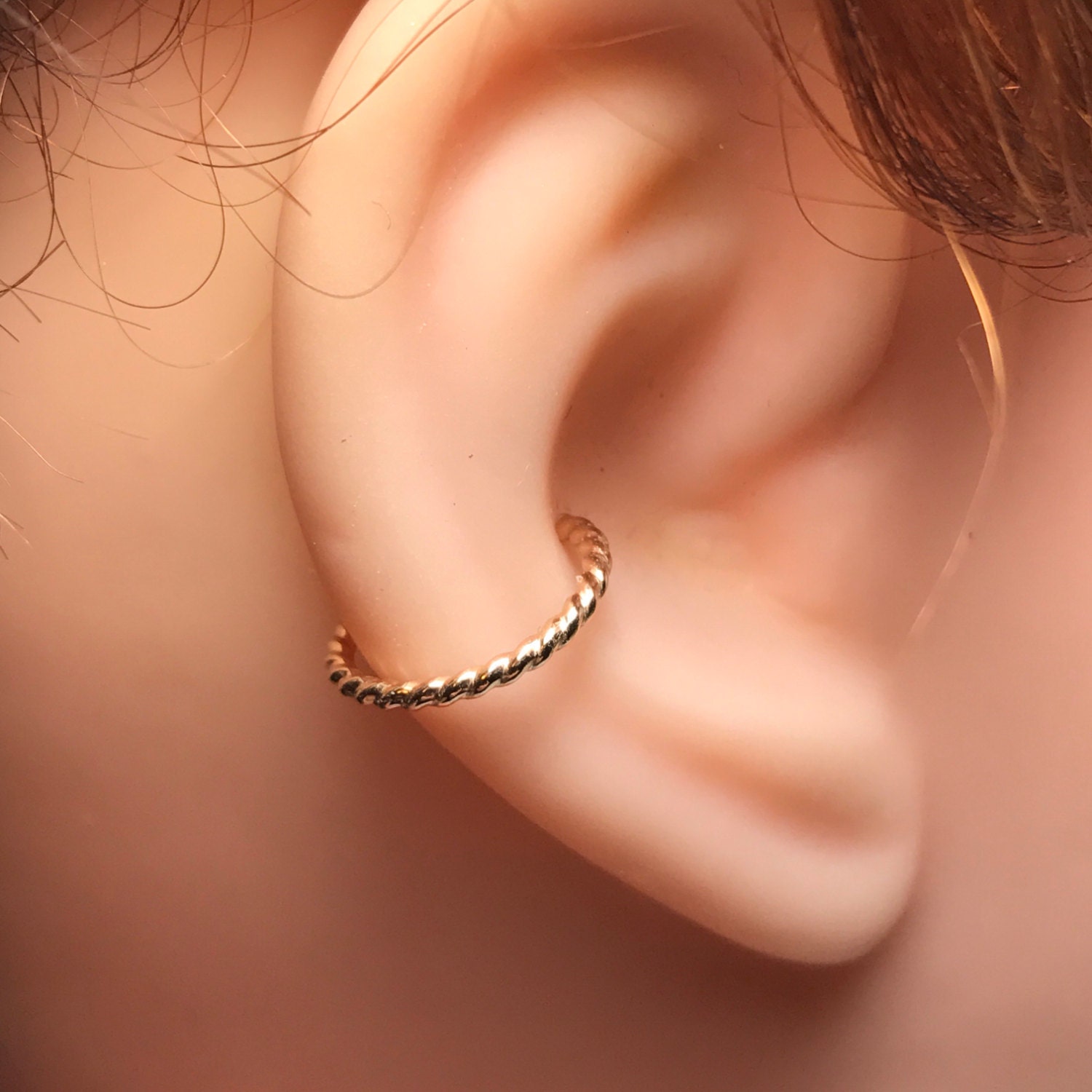 14k gf gold Conch Earring Helix Hoop Earring Rook Earring Septum