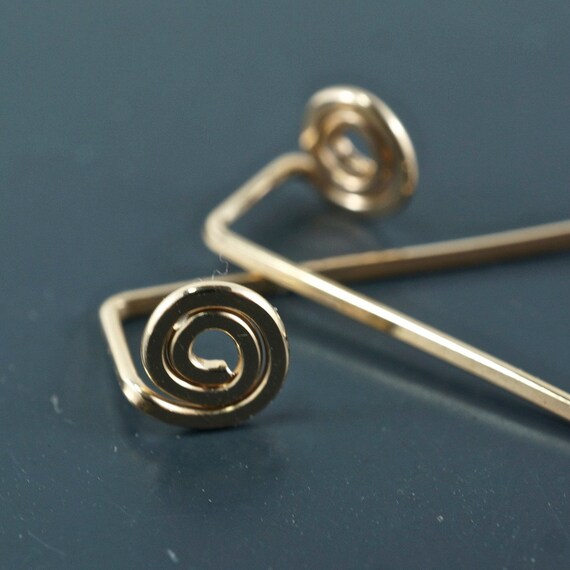 Gold Threader Earrings. Stick Earrings. Bar Earrings. Staple Earrings. Wire Jewelry. Simple Earrings . Line Earrings.