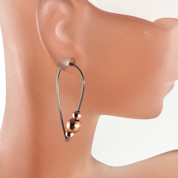 Niobium Hoop Earrings. Choose Size. Hypoallergenic Earrings. Nickel Free. Metal Allergies No.00E225