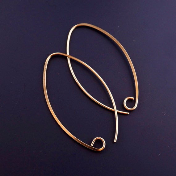 long  Ear Wires -  Finding - Choose Metal - Earring - Handmade - Nickel Free - 20 Gauge - Cecile Stewart Jewelry  No.00E300