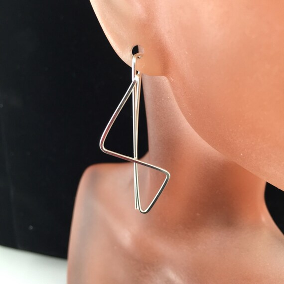 Sterling Silver Earrings - Lightweight Earrings - Sterling Dangle Earrings - Threader Earrings - Minimalist Earrings - Wire Earrings