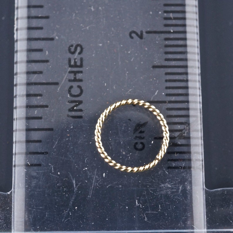 catchless earring brow 10mm hoop septum wire No.00E500 endless 20 gauge cartilage ring 14 kt GOLD twist wire piercing