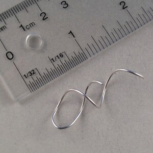 SILVER SPIRAL Earrings . Coil Earrings . Twist Earrings. Minimal Modern Simple Contemporary Jewellery nickel free No.00E172 image 3