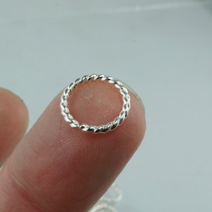 16 gauge cartilage ring sterling silver.  10mm hoop. earring. piercing. septum. brow. endless. catchless. 16g wire No.00E501