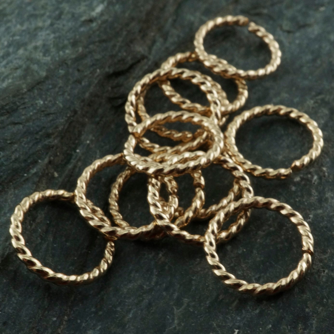 Septum ring - 16g - nose ring - septum hoop - nose jewelry - hammered gold  - cartilage - rose gold - gold - argentium No.00503