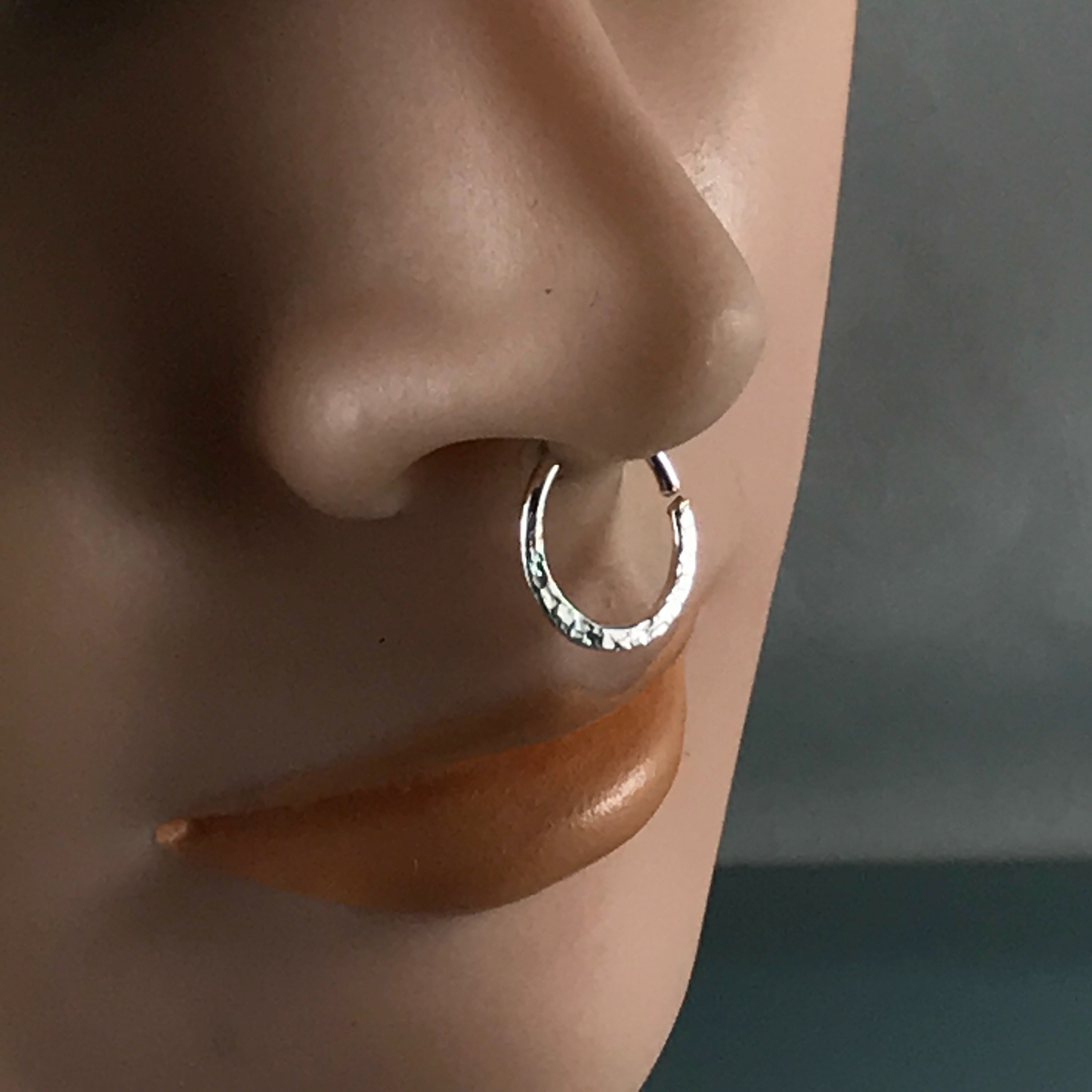 16g Septum Ring Septum Jewelry Septum Piercing Sterling Silver Septum Ring Niobium Nose