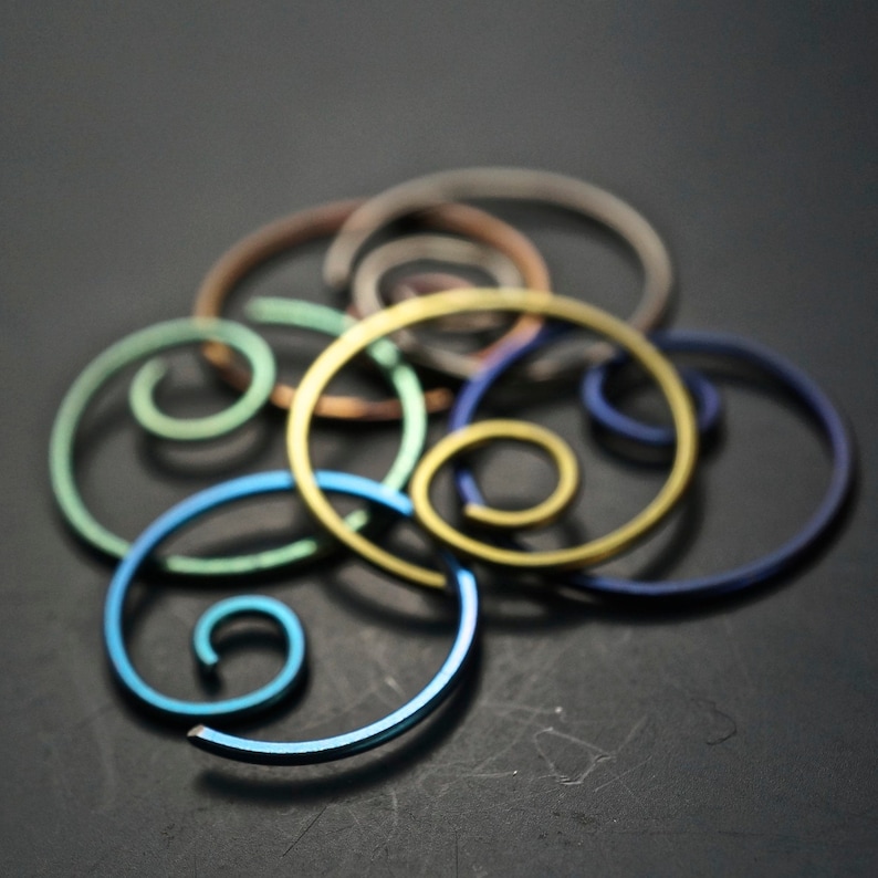 Niobium Hoop Earrings Niobium Earrings Sensitive Ears Nickel Free Niobium Jewelry Mens Blue Gold Rose Green Black image 1