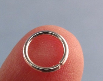 NOSE RING. cartilage piercing. septum. brow. endless hoop earring. catchless. 8mm 20 gauge.  No.00E278