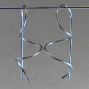 Hypoallergenic TITANIUM EARRINGS grey wire nickel free earring by Cecile Stewart No.00E111 image 4