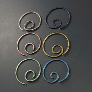 Niobium Hoop Earrings Niobium Earrings Sensitive Ears Nickel Free Niobium Jewelry Mens Blue Gold Rose Green Black image 5