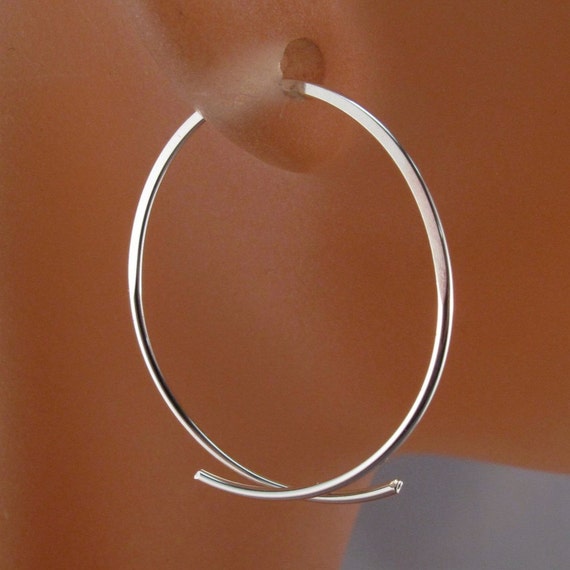 Choose Metal hoop earrings. choose size hoops. Argentium hoops. minimalist. modern. simple. yellow gold rose gold . mens earrings.