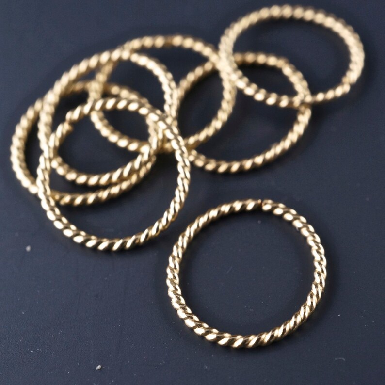 catchless earring brow 10mm hoop septum wire No.00E500 endless 20 gauge cartilage ring 14 kt GOLD twist wire piercing