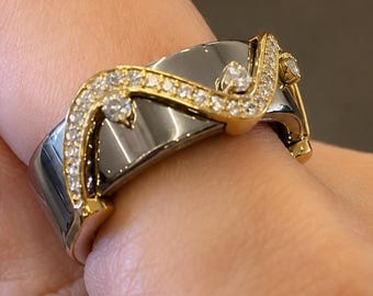 Round Cut Moissanite Oura Ring Cover, Gold Ring Cover, Sterling Silver Ring Guard, Gen 4/5 Diamond Ring Cover,Fashion Jewelry Gift For Her