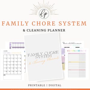Family Chore & Cleaning Planner: ADHD-Friendly Charts, Reward System