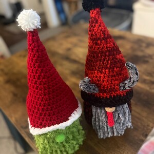 Krampus Handmade Crochet Gnome Plushie | Pagan Christmas Arigurumi Decoration | Plush for Holiday Decor image 4