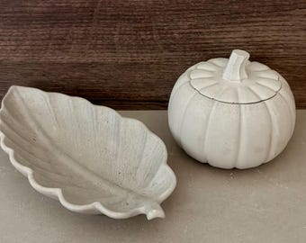 Fall decor, Handmade Concrete Leaf Tray, Scandinavian Home Décor