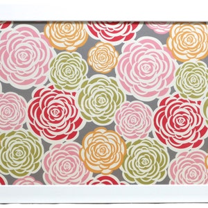 Wall Decor-Decor and Housewares-Magnet Board-Dry Erase Board-Magnetic Board-Framed Bulletin Board-Bright Zinnia Design-Includes Magnets image 3