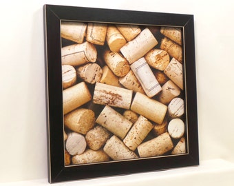 Magnet Board - Magnetic Memo Board - Whiteboard - Wall Decor - Framed Bulletin Board - Makeup Board - Wine Cork Design - includes magnets